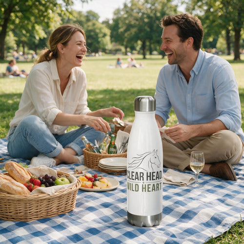 Clear Head. Wild Heart. Stainless Steel Water Bottle | 17 oz Insulated Travel Bottle