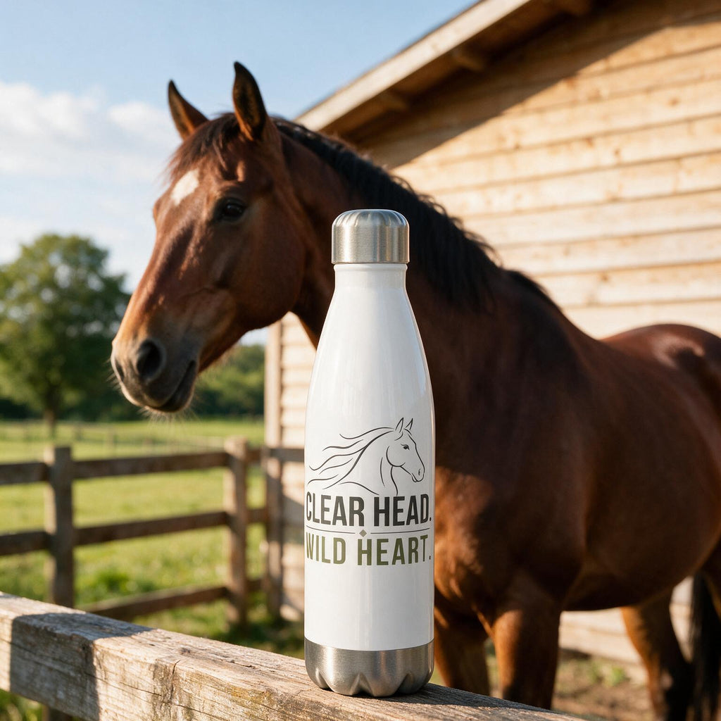 Clear Head. Wild Heart. Stainless Steel Water Bottle | 17 oz Insulated Travel Bottle