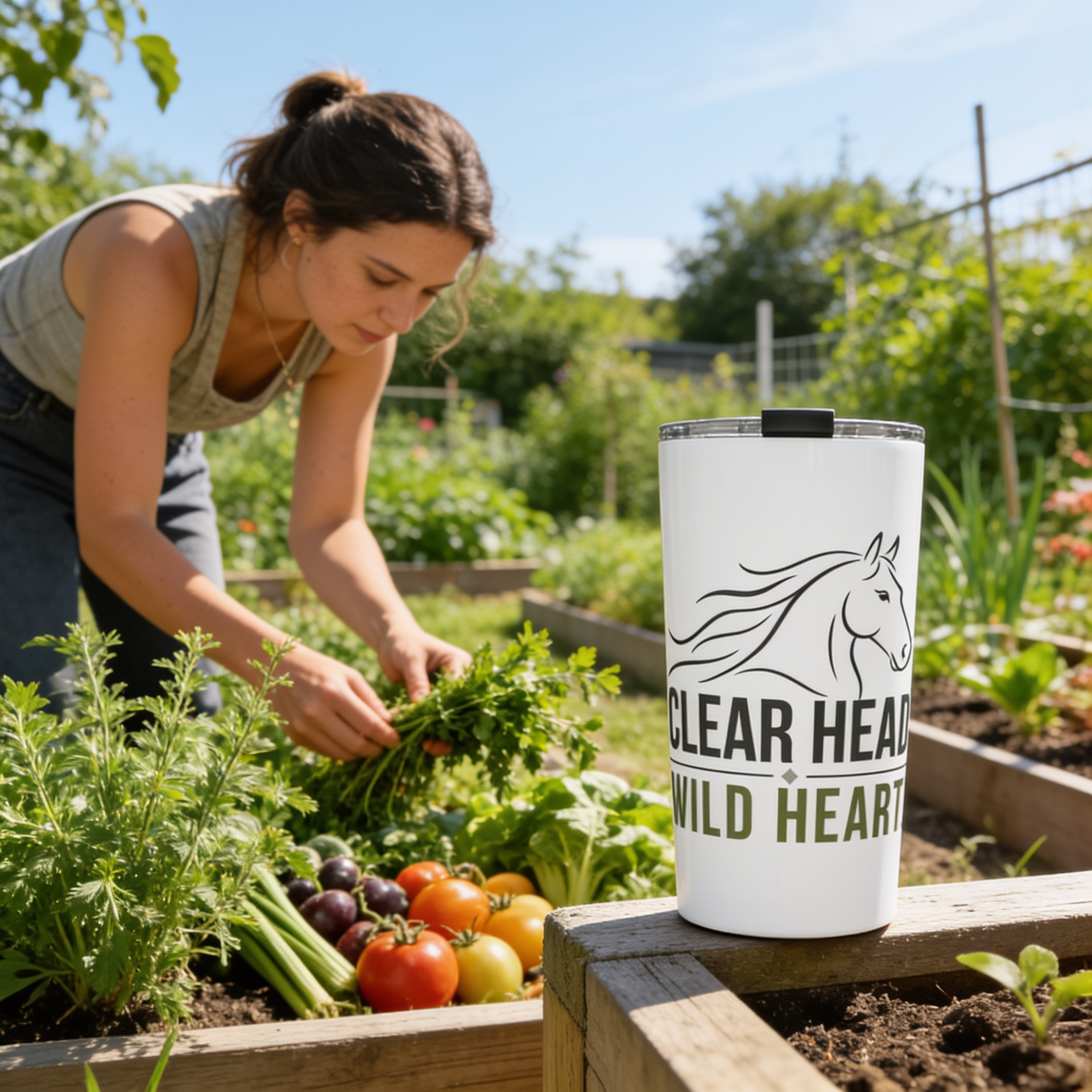 Clear Head. Wild Heart. 20 oz Insulated Tumbler