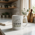Clear Head. Wild Heart. Ceramic Coffee Mug